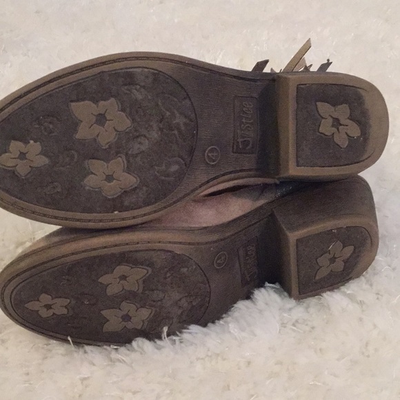 Girls wester tan silver fancy booties winter  4 - Picture 4 of 5